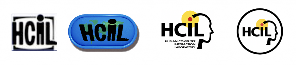 The 4 logos of HCIL, from old to new